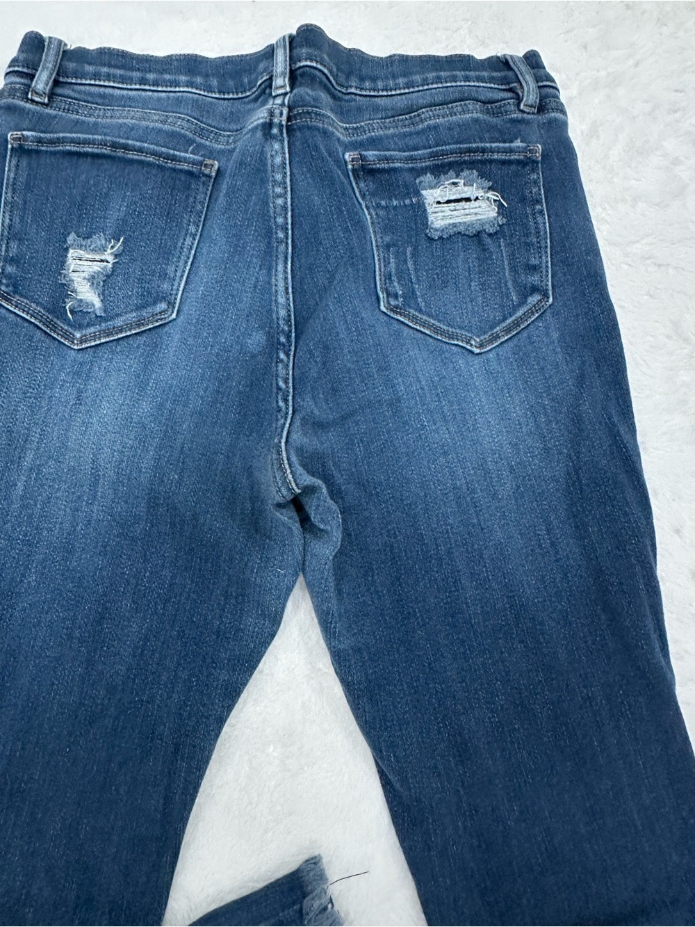 New York & Company Soho Ankle Jean - Medium Blue Denim size 12 stretchy - Picture 4 of 10